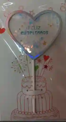 Topper Corazon Plateado