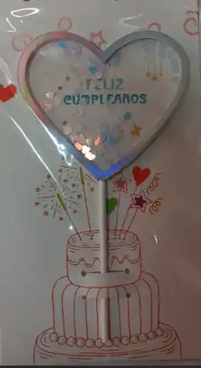 Topper Corazon Plateado
