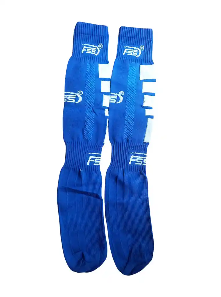 Par De Medias De Fútbol Largas Fss 8-10 Deportivas Profesionales - Azul/blanco