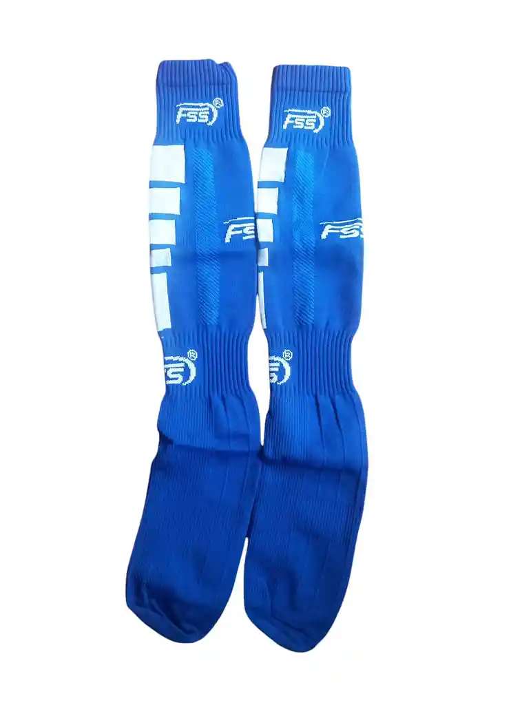 Par De Medias De Fútbol Largas Fss 8-10 Deportivas Profesionales - Azul/blanco