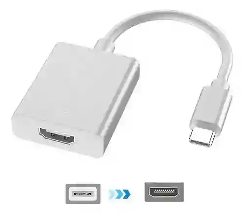 Cable Convertidor Adaptador De Usb 3.1 Tipo C A Hdmi Color Rosa Metalizado