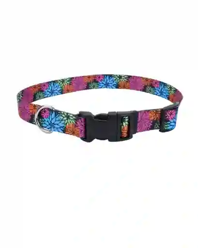 Coastal Perro Styles Flores Negro Collar Small 5/8 Pulg
