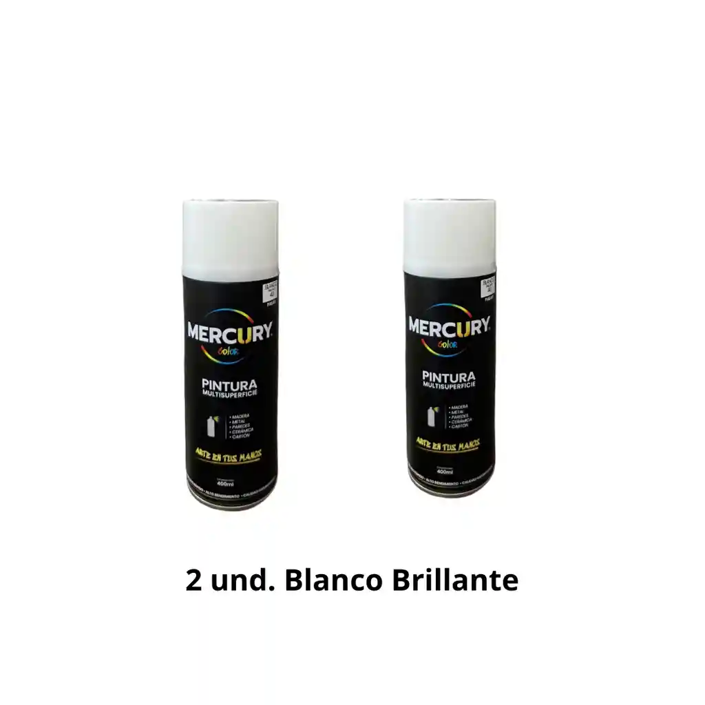 2 Und Pintura En Aerosol Blanco Brillante