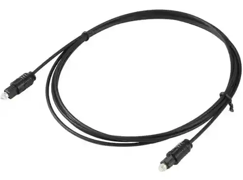 Cable De Audio Óptico Digital Negro Toslink 1.8 Mts.