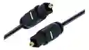 Cable De Audio Óptico Digital Negro Toslink 1.8 Mts.