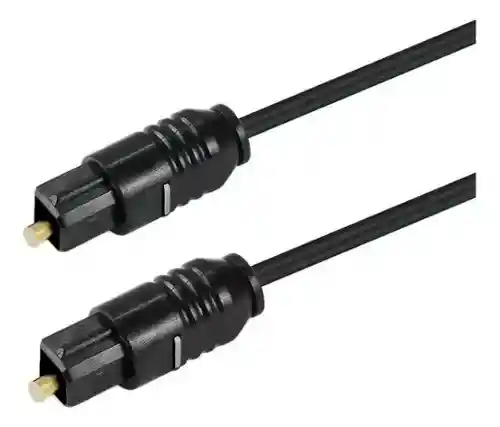 Cable De Audio Óptico Digital Negro Toslink 1.8 Mts.