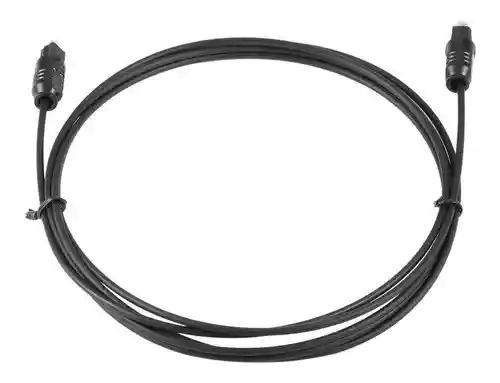 Cable De Audio Óptico Digital Negro Toslink 1.8 Mts.