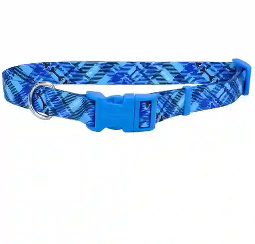 Coastal Perro Styles Huesos Azul Collar Medium 3/4 Pulg