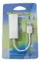 Adaptador Convertidor Usb Internet Rápido Rj45 10/100 Hogar