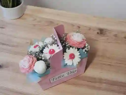 Arreglo De Flores En Vela Con Aroma