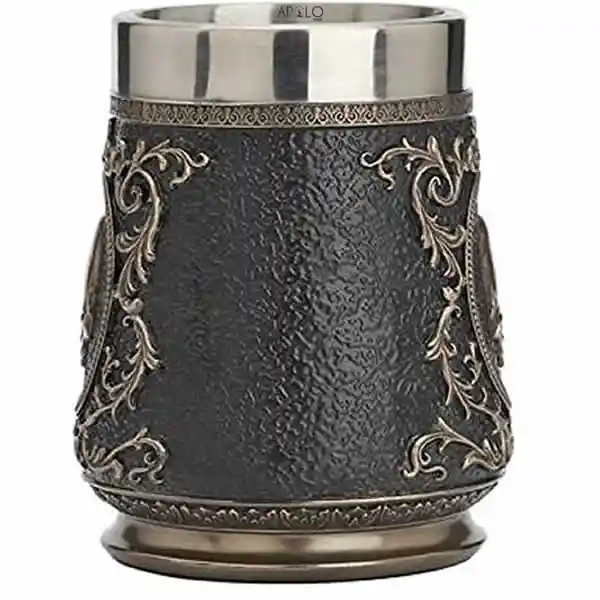 Vaso Taza Mug Decorativo Calavera Skull Gótica Estilo Medieval Coleccionable