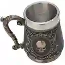 Vaso Taza Mug Decorativo Calavera Skull Gótica Estilo Medieval Coleccionable