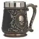 Vaso Taza Mug Decorativo Calavera Skull Gótica Estilo Medieval Coleccionable