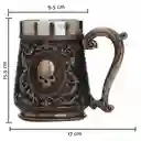 Vaso Taza Mug Decorativo Calavera Skull Gótica Estilo Medieval Coleccionable