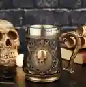Vaso Taza Mug Decorativo Calavera Skull Gótica Estilo Medieval Coleccionable