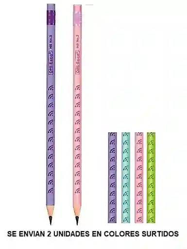 Lapiz Negro Hb #2 Triangular X 2 Uds Colores Surtidos Offi Esco Oe-150p