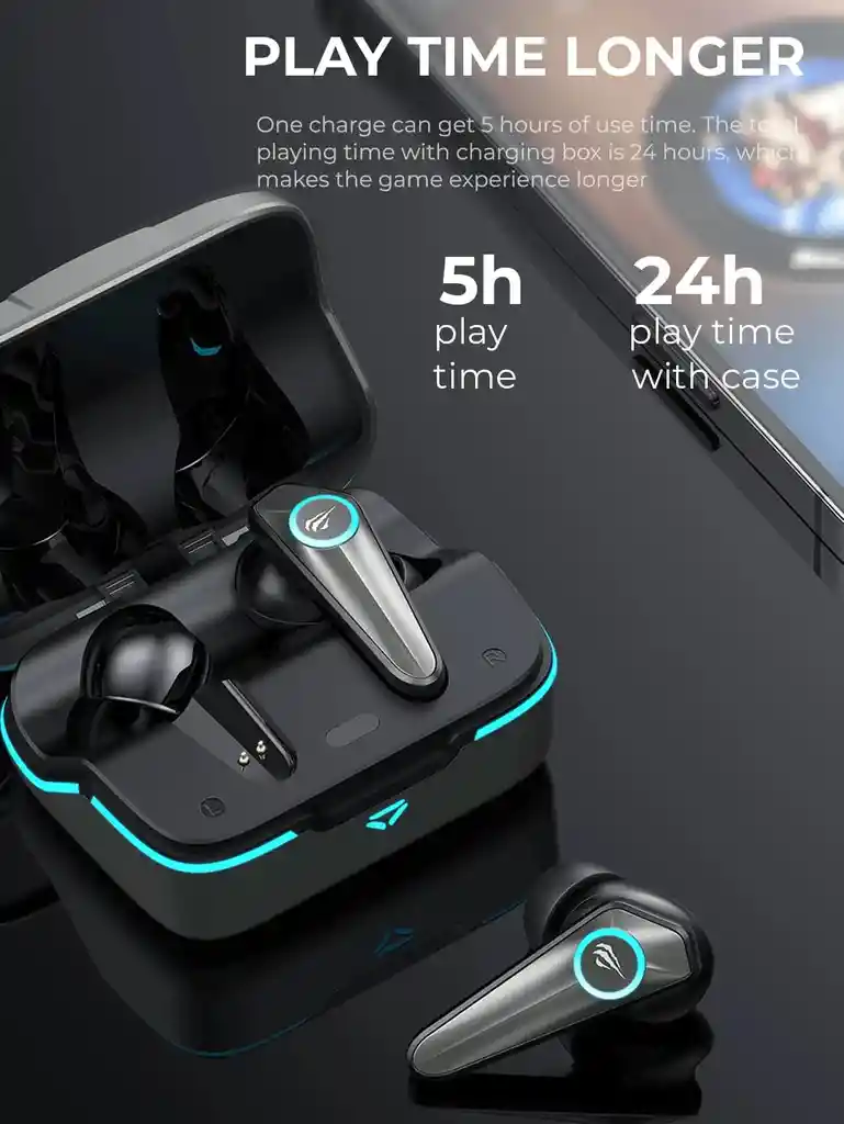Audifonos Bluetooth Gaming Rgb Pro Tw952 / Modo De Juego Y Control De Iluminacion