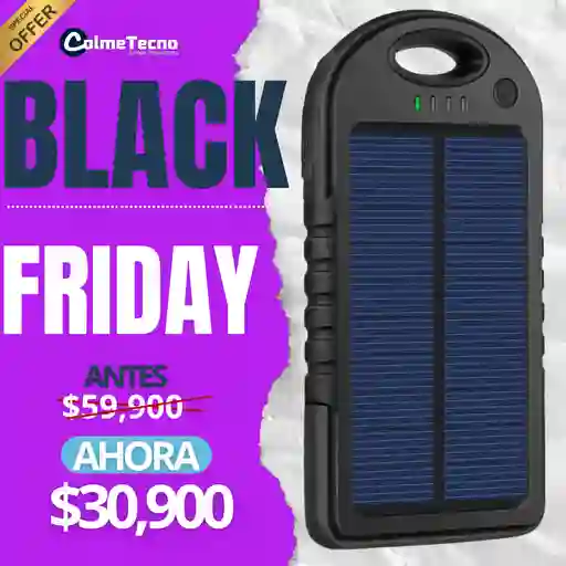 Power Bank Solar Batería Externa Portátil 8000mah 2usb