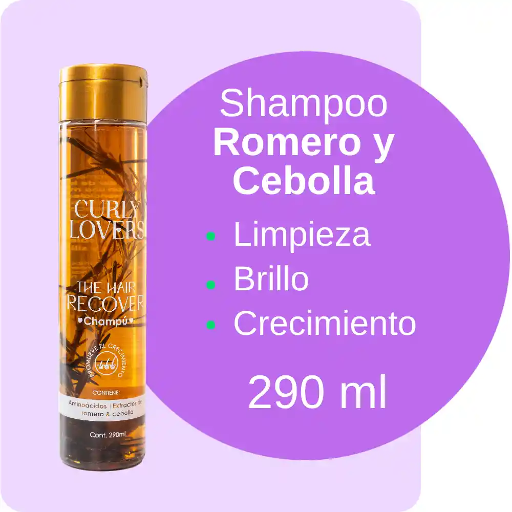 Shampoo De Romero. Y Cebolla Curly Lovers The Hair Recovery Champú