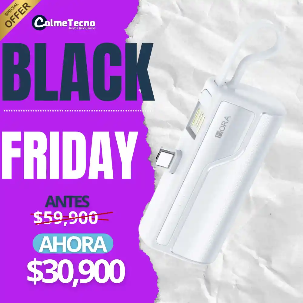 1hora Mini Batería Externa Power Bank 4500mah Tipo C Gar262