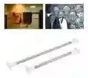 Tubo Barra Colgar Cortina Ropa Ajustable Extensible 160cm Color Plateado