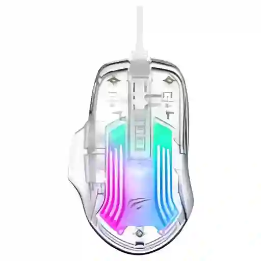Mouse Havit Semi Transparente Con Software Color Blanco / Hasta 7200dpi