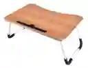 Mesa Auxiliar Con Frente Curvo Base Plegable Con Antideslizante