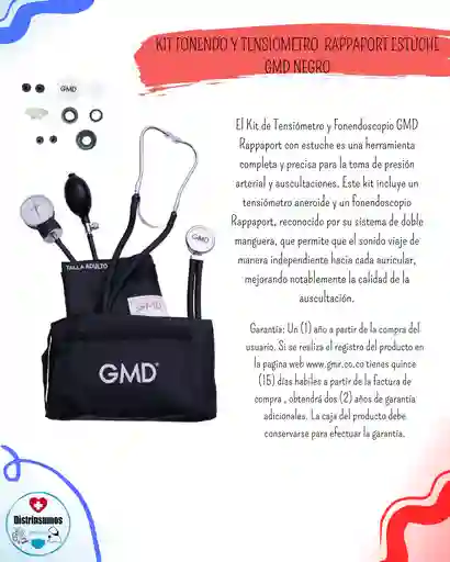 Kit Fonendo+tensiometro Rappaport Gmd Negro