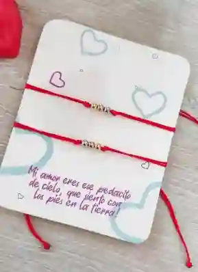Pulseras Para 2 Hilo Rojo