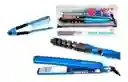 Nano Titanium Plancha, Peine Y Rizador Color Azul