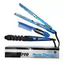 Nano Titanium Plancha, Peine Y Rizador Color Azul