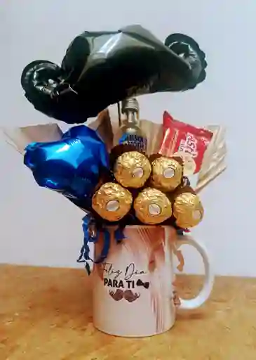 Mug Feliz Día Para Tí ( Regalo Con Vodka) Cumpleaños, Día Del Padre