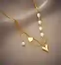 Cadena Corazón Perlado