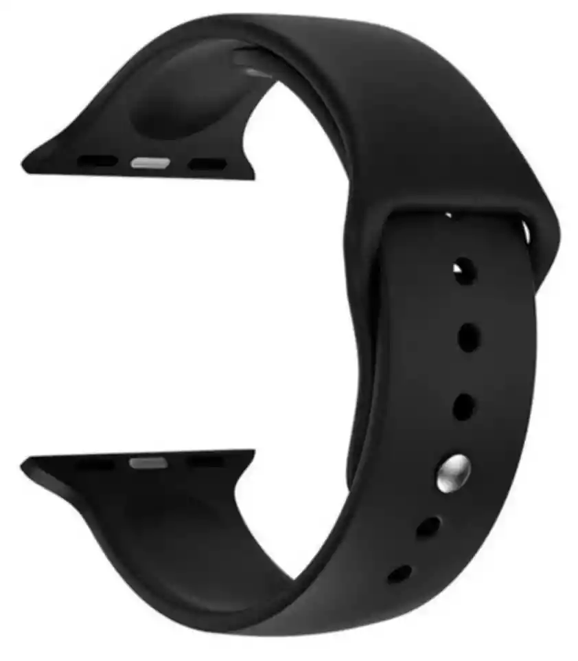 Manilla Silicona Lisa - 42 Mm Negra