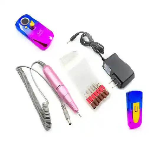 Pulidor Drill Profesional 35,000 Rpm Para Uñas-recargable Co Color Azul-rosa 110v