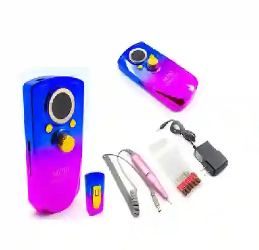 Pulidor Drill Profesional 35,000 Rpm Para Uñas-recargable Co Color Azul-rosa 110v