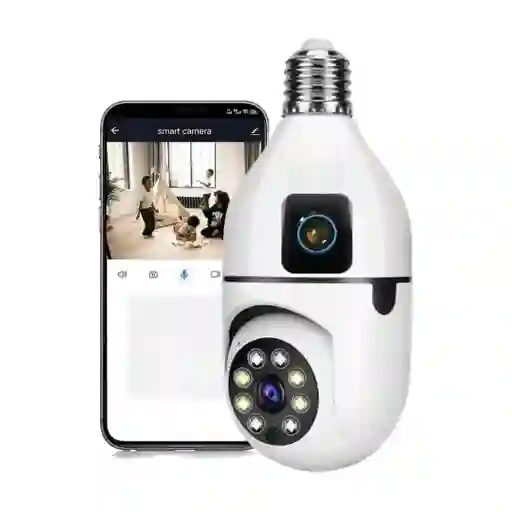Cámara Bombilla Wifi Doble Lente 360° V380 Pro 2.4ghz