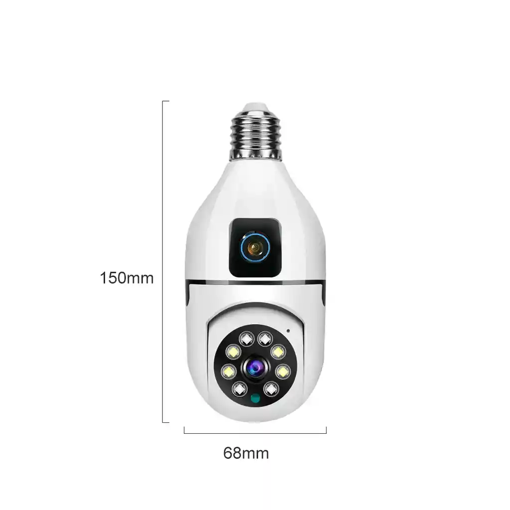 Cámara Bombilla Wifi Doble Lente 360° V380 Pro 2.4ghz