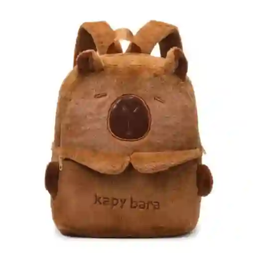 Mochila Capibara Peluche Personaje Carpincho Marrón Capybara