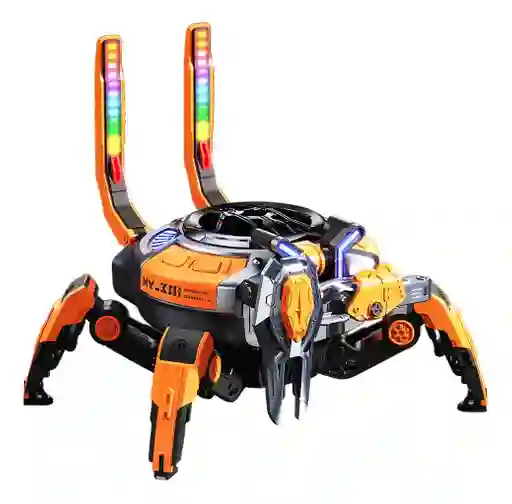Parlante Bluetooth Cangrejo Nave Espacial Mecánico Naranja
