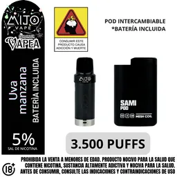 Dispositivo Pod Mijo Uva Manzana 3500 Puffs 5%