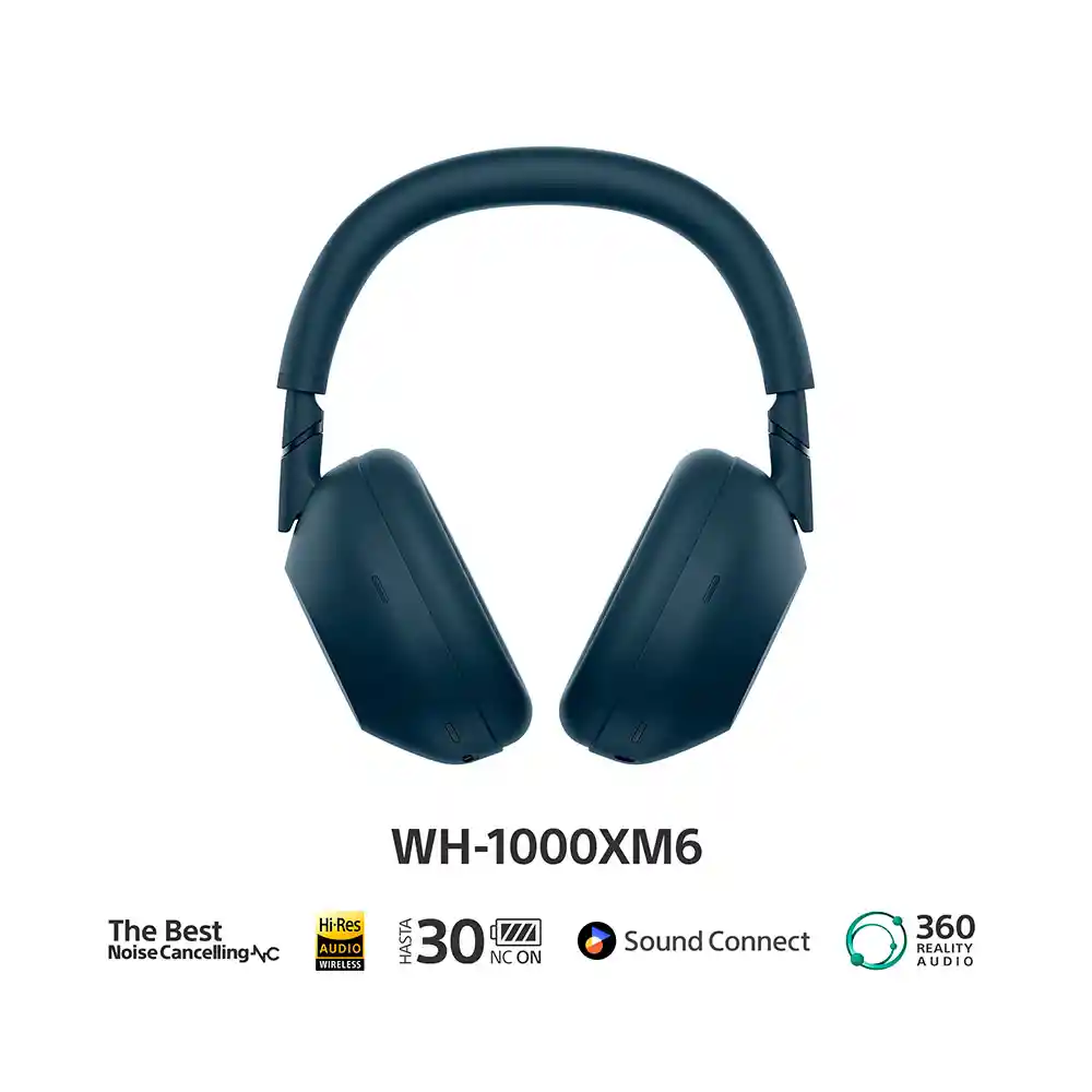 Audífonos Inalámbricos Con Noise Cancelling Wh-1000xm6 - Azul