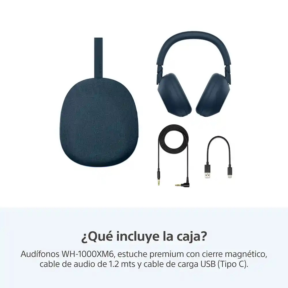 Audífonos Inalámbricos Con Noise Cancelling Wh-1000xm6 - Azul