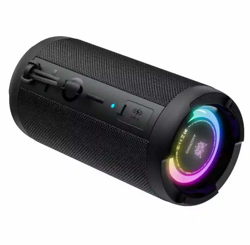 Parlante Portatil Bluetooth Onikuma L20 Surround 360o Color Negro