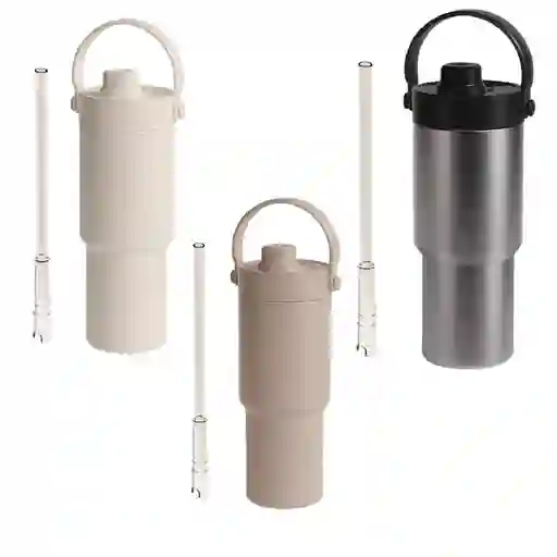Termo Térmico Cuerpo Ceramico 735 Ml Liso Acero Inoxidable