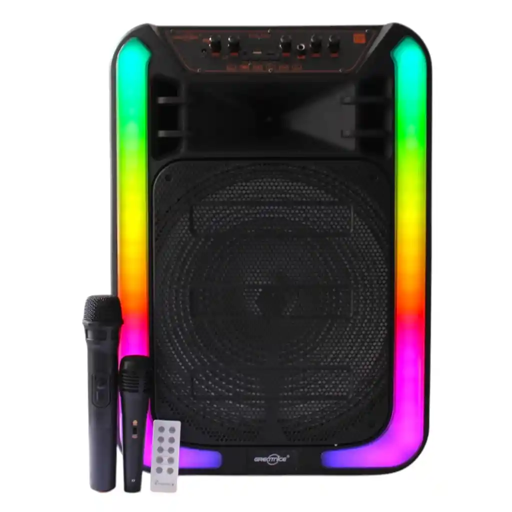 Parlante Con Ruedas Sonido Potente Y Luces Rgb