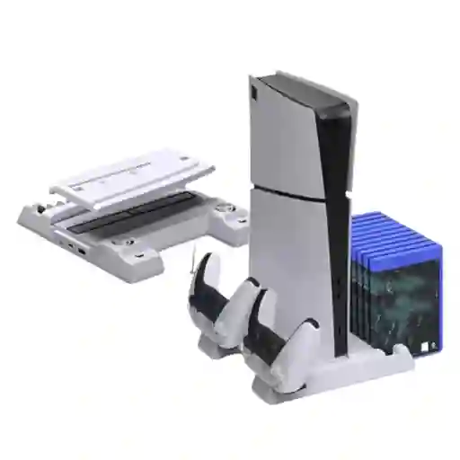 Base Multifuncional Para Ps5 Con Ventilador Y Cargador Dual
