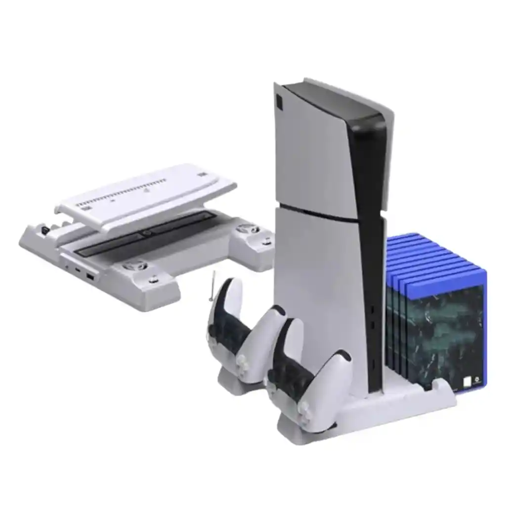 Base Multifuncional Para Ps5 Con Ventilador Y Cargador Dual