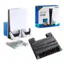 Base Multifuncional Para Ps5 Con Ventilador Y Cargador Dual