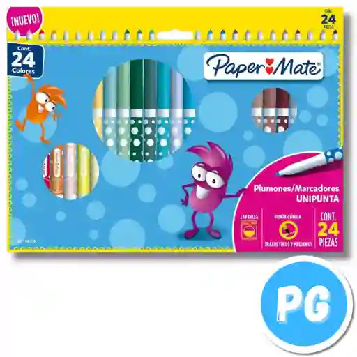 Paquete De Plumon Papermate X24 Unds Unipunta